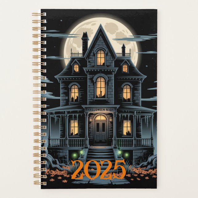Haunted Halloween House, I Love Halloween,  Planner (Front)