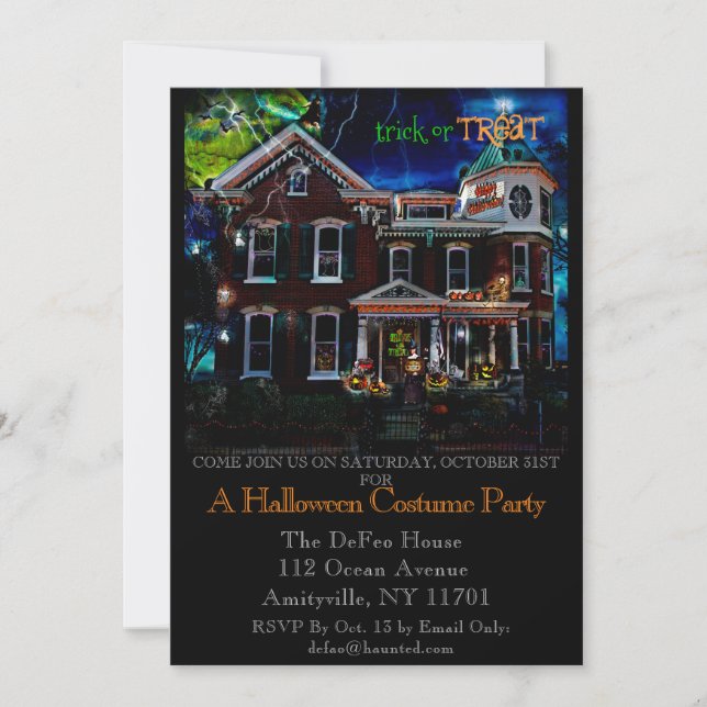 Haunted Halloween House Party Invitation (Front)