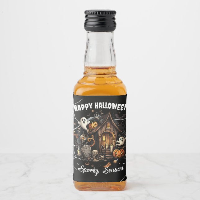 🎃 Haunted Halloween Label Set 👻🍷 (Front)