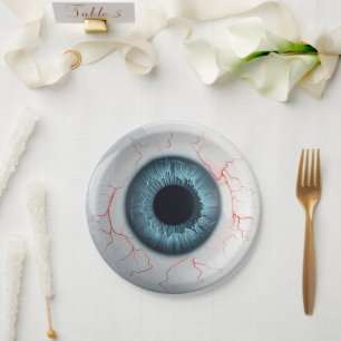 👁️Haunted Halloween Party! Paper Plate