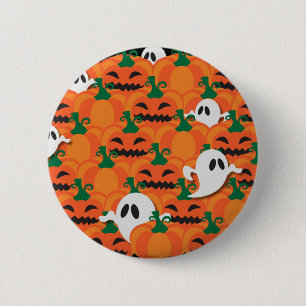 Haunted Halloween Pumpkin Patch Ghosts 6 Cm Round Badge