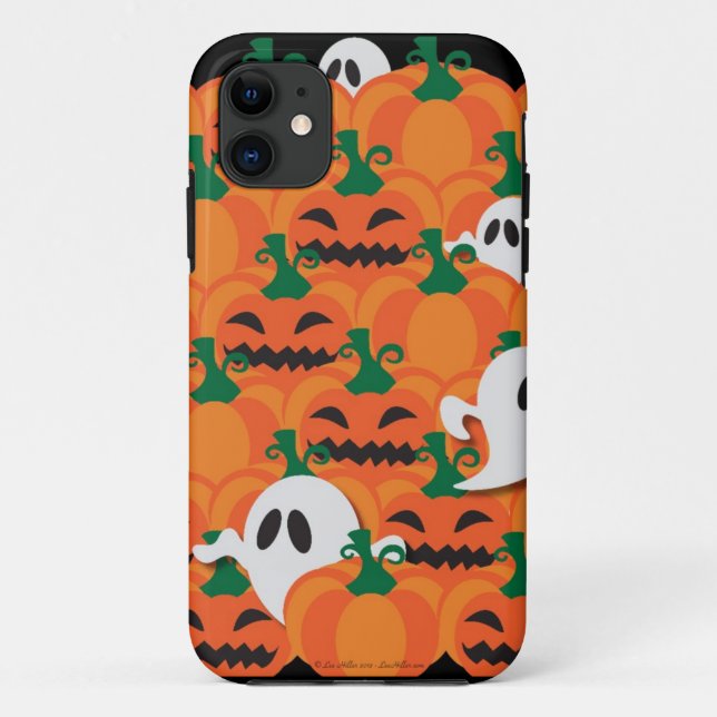 Haunted Halloween Pumpkin Patch Ghosts Case-Mate iPhone Case (Back)