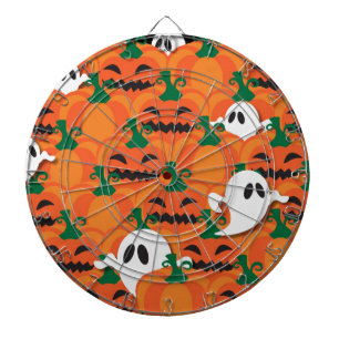 Haunted Halloween Pumpkin Patch Ghosts Dartboard