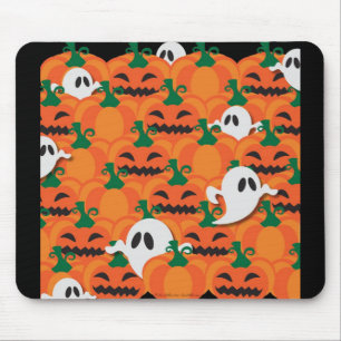 Haunted Halloween Pumpkin Patch Ghosts Mouse Mat