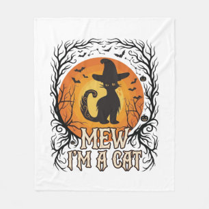 Haunted Halloween Pumpkin Spooky Night Ghost Silho Fleece Blanket