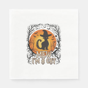 Haunted Halloween Pumpkin Spooky Night Ghost Silho Napkin