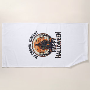 Haunted Halloween Shirt With Spooky Manor Art_1 Beach Towel