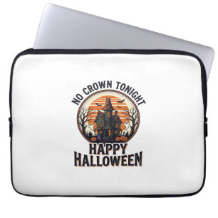 Haunted Halloween Shirt With Spooky Manor Art_1 Laptop Sleeve