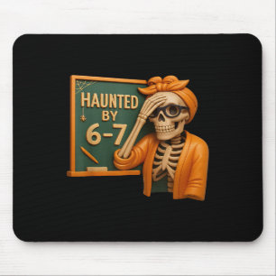 Haunted Halloween Skeleton Haunted Six Seven Numbe Mouse Mat