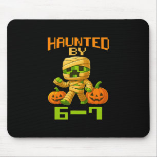 Haunted Halloween Skeleton Haunted Six Seven Numbe Mouse Mat