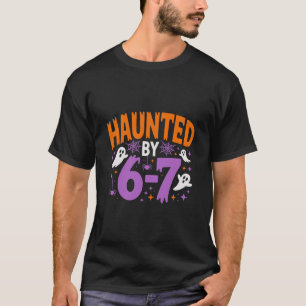 Haunted Halloween Skeleton Haunted Six Seven Numbe T-Shirt