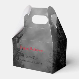 Haunted Halloween Sky with Ravens Party Favour Box