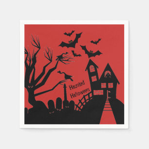Haunted Halloween Standard Cocktail Paper Napkins