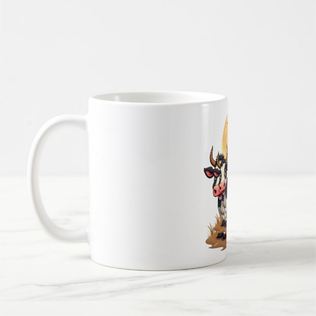Haunted Hayride Cow Coffee Mug (Left)