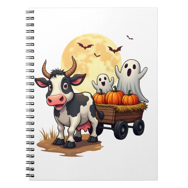 Haunted Hayride Cow Notebook (Front)