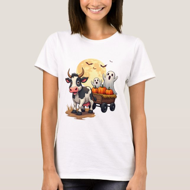 Haunted Hayride Cow T-Shirt (Front)