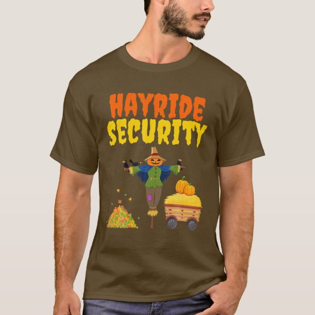 Haunted Hayride Security Funny Mum Dad Men Women H T-Shirt (Front)