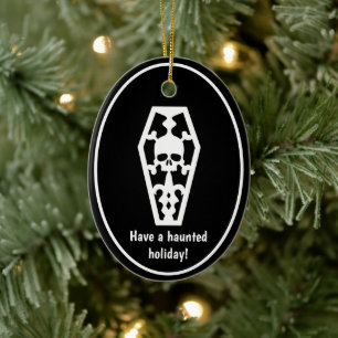 Haunted Holiday Ceramic Tree Decoration