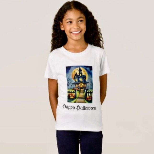 Haunted Hollow & Moon  T-Shirt (Comfy tri-blend women’s tee feminine fit, scoop neck, short sleeves, relaxed fit.  
)