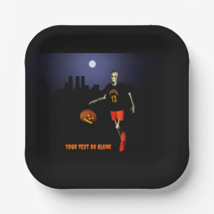 Haunted Hoops Paper Plate