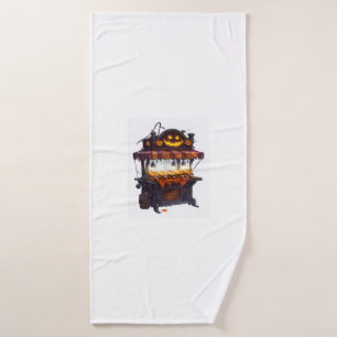 Haunted Hot Dog Stand Bath Towel