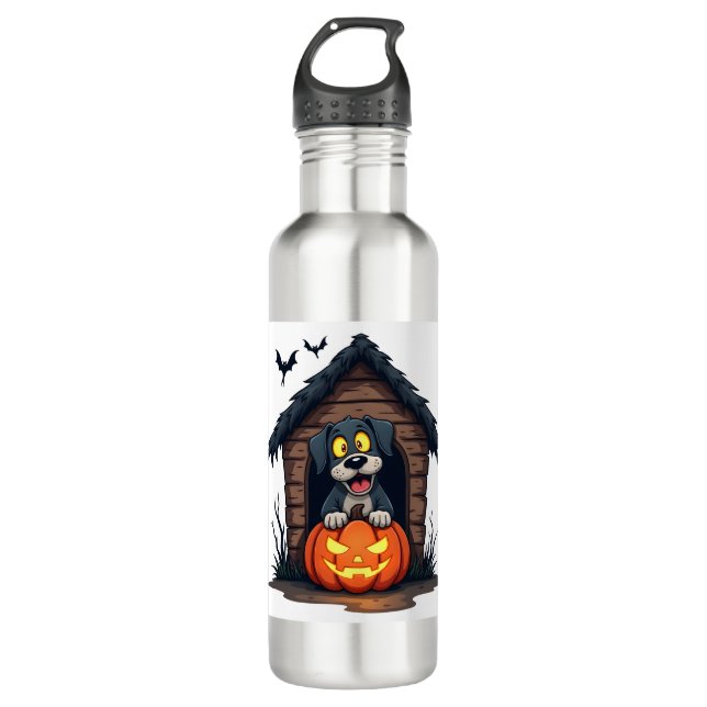 Haunted Hound House 710 Ml Water Bottle (Front)