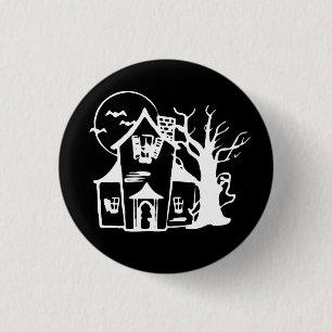HAUNTED HOUSE 3 CM ROUND BADGE