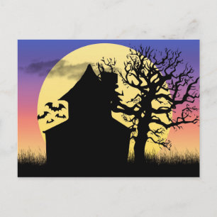 Haunted House Afternoon Postcard