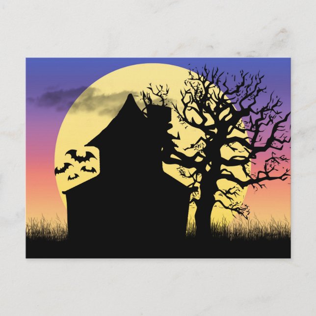 Haunted House Afternoon Postcard (Front)