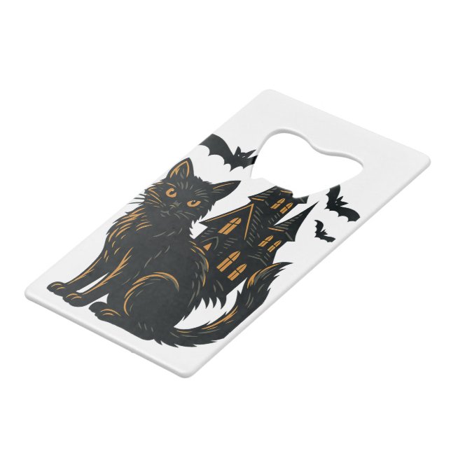 Haunted House and black cat (Front Angled)