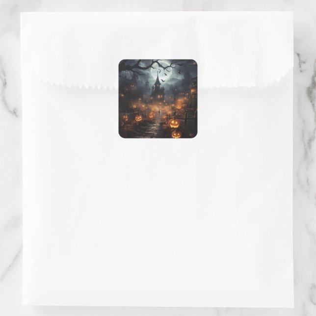 Haunted House and Jack-O-Lanterns Envelope Seals  (Bag)