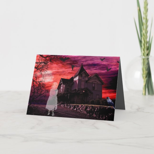 Haunted House Card (Front)