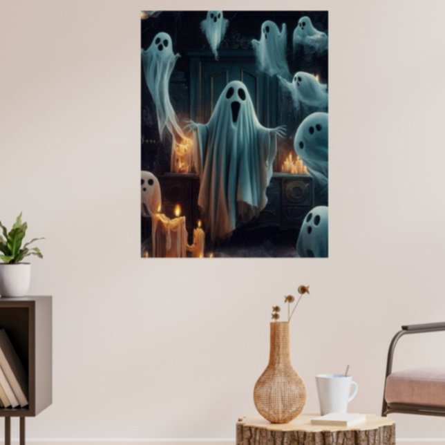 Haunted House & Flying Bats Halloween Posters  (Creator Uploaded)