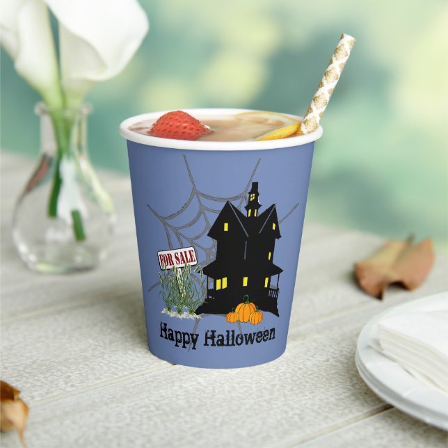 Haunted House For Sale Paper Cup (Insitu)