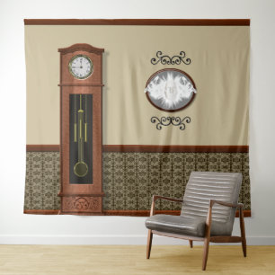 Haunted House Ghost Mirror Halloween Backdrop Tapestry