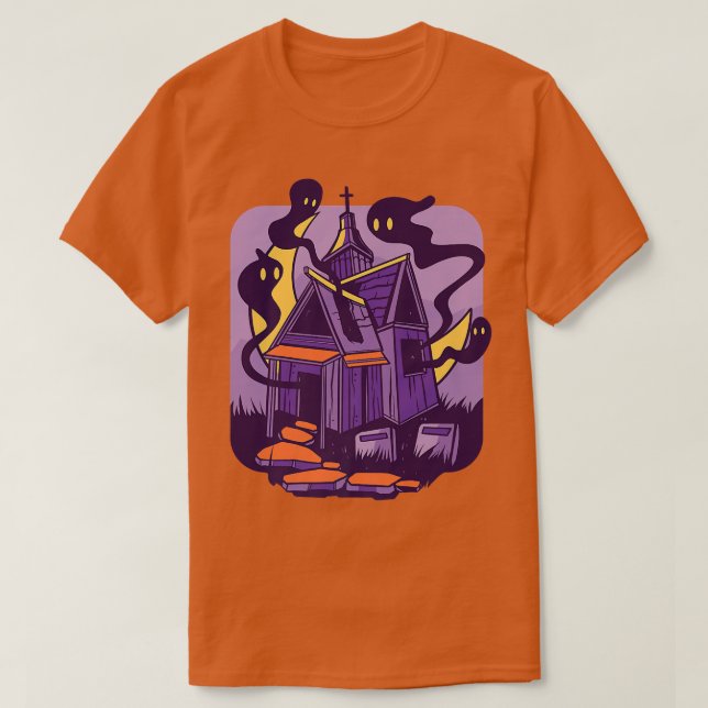 Haunted house ghosts scary  T-Shirt (Design Front)