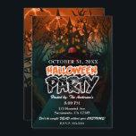 Haunted House Graveyard Halloween Party Invitation<br><div class="desc">customise for your event. The Halloween Party Text is removable or can be re-positioned.
Created by:Brochure vector created by Freepik</div>
