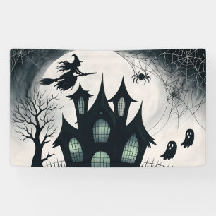 Haunted House Halloween Banner