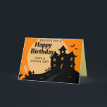 Haunted House Halloween Birthday Card<br><div class="desc">Check out the rest of the Happy Planet Parties Halloween Collections for more spooky designs!</div>