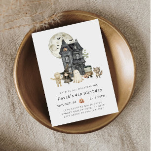 Haunted House Halloween Birthday Invitation