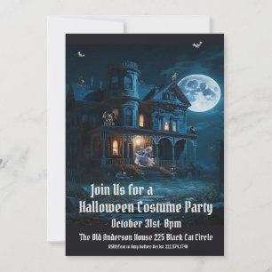 Haunted House, Halloween Costume Party           Invitation
