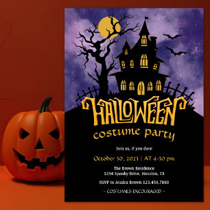 Haunted House Halloween Costume Party Invitation