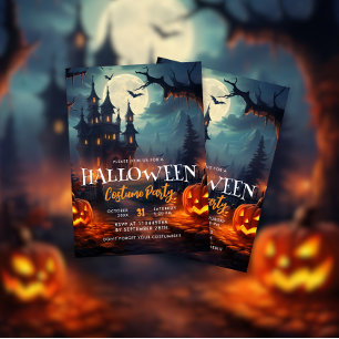 Haunted House Halloween Costume Party Invitation