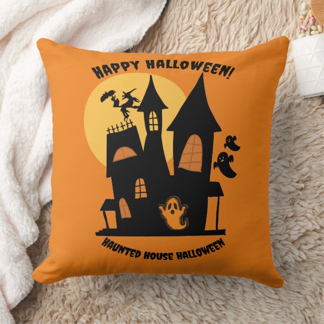 Haunted House Halloween  Cushion (Blanket)