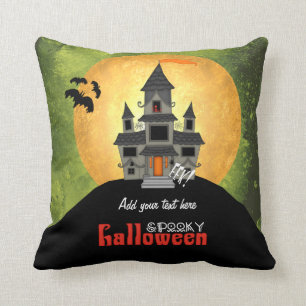 Haunted House Halloween Cushion