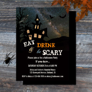 Haunted House Halloween Dinner Party Invitation