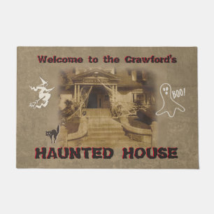 Haunted House Halloween Doormat