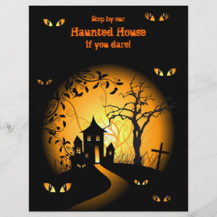 Haunted House Halloween Flyers
