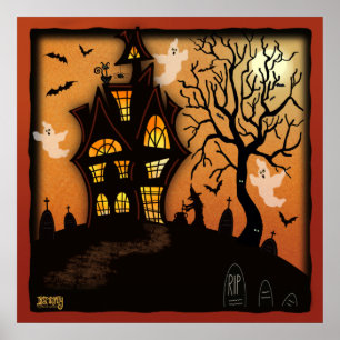 Haunted House Halloween Inspirivity Classroom Poster