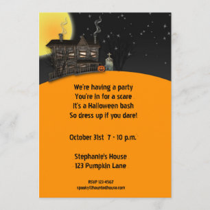 Haunted House Halloween Invitation